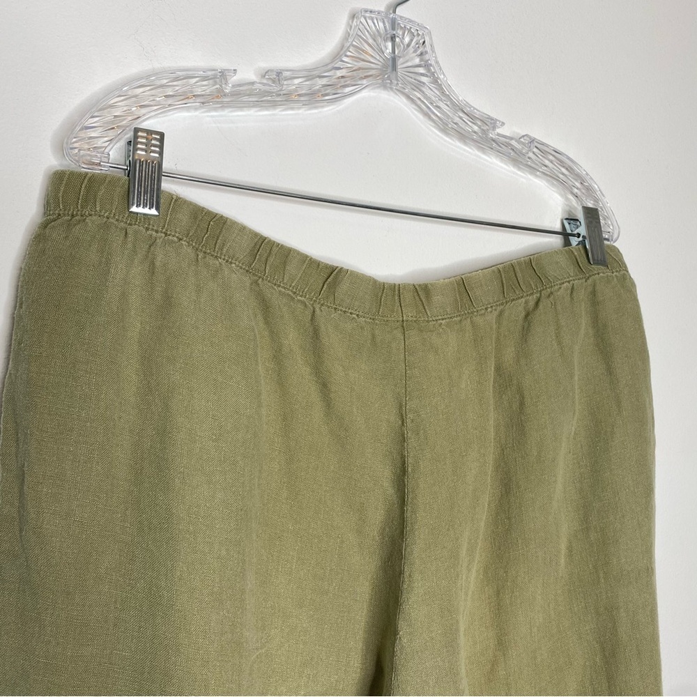 J. Jill Olive Khaki Love Linen Wide Leg Pants - Picture 4 of 9